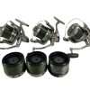 3x Shimano Aero Technium 10000 XSB - 3x +MV Spools with Upgraded Clips and Carbon Washers - U166 - PRE LOVED