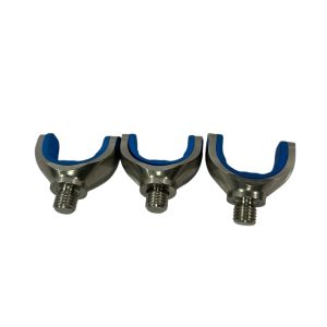 Alternative view of 3x Jag Large Stainless Lockdowns with Blue Inserts - E21 - PRE LOVED