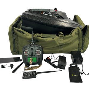 1x Future Carping V60 Bait Boat in Trakker Bag - Spare Propellers, Drop Catch and Wifi Fish Finder - YEL117 - PRE LOVED