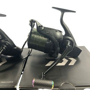 Alternative view of 3x Daiwa Basia 45 SCW QD with Spare Spools And Custom Handles In Boxes - PRE LOVED