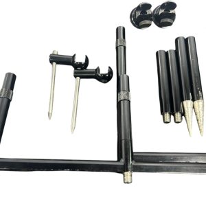 Alternative view of 1x Korda Singlez 3 Rod Black Set 3x Uprights 2x Stabilisers 2x Stage Stands Spikes Extensions In Bag - U151 - PRE LOVED