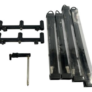 2x Jag 3 Rod Adjustable Buzzbars and 4x Sticks and Stabiliser - C13 - PRE LOVED