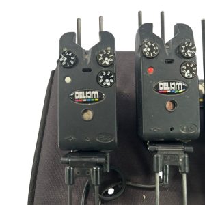Alternative view of 3x Delkim Txi Plus Alarms with Reciever Snags and Lights In Case - U151 - PRE LOVED