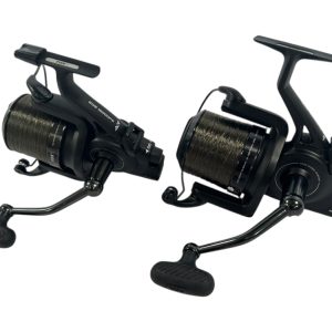 Alternative view of 2x Fox EOS 12000FS with Spare Spools - U167 - PRE LOVED