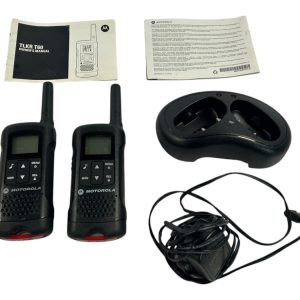 1x Motorola TKLR T60 2 Pack of Walkie Talkies wioth Charging Station - B27 - PRE LOVED