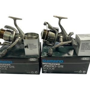 2x Shimano Aero GTE 6000b with Spare Spools in Boxes - PRE LOVED