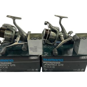 2x Shimano Aero GTE 8000b with Spare Spool in Boxes - PRE LOVED