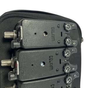 Alternative view of 3x Delkim Txi-D with reciver, Snags and Lites in Hardcase - R/W/B - D17 - PRE LOVED