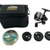 1x Abu 506 Closed Face Reel with 3 Spare Spools in Case - I13 - PRE LOVED