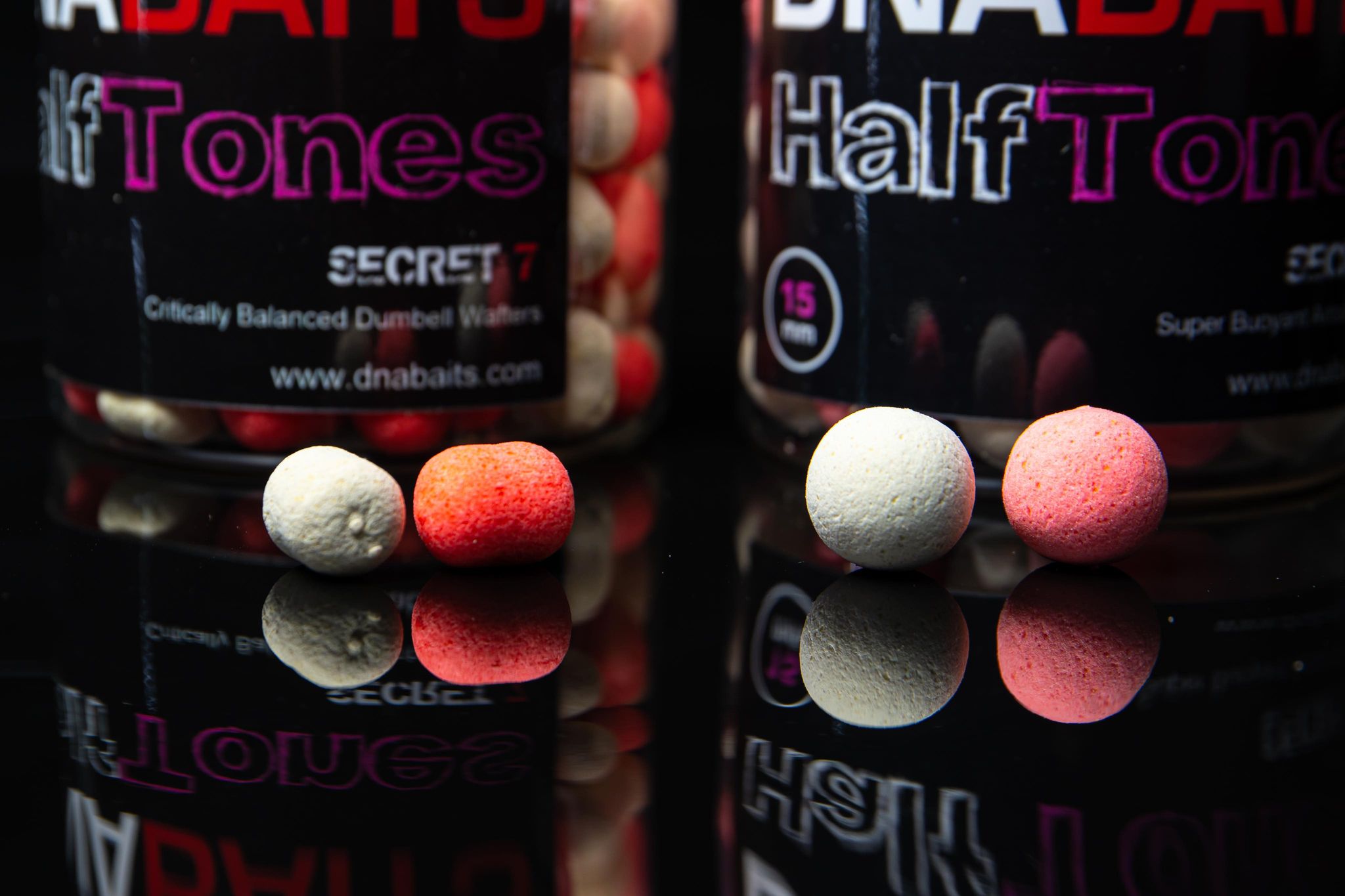 DNA Baits Fluoro SECRET 7 HalfTones (Mixed pink and white) Pop Up Boilie - Image 2
