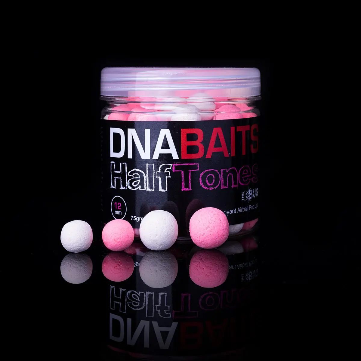 DNA Baits Fluoro The Bug HalfTones (Mixed pink and white) Pop Up Boilie