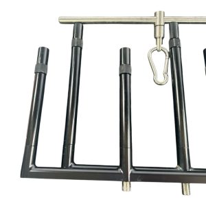 Alternative view of 1x Korda Black Singlez 3 Rod Set with T Bar and Case - 5/6.5'' Uprights  - U111 - PRE LOVED