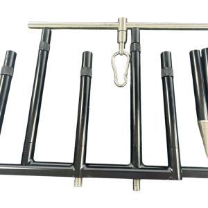 1x Korda Black Singlez 3 Rod Set with T Bar and Case - 5/6.5'' Uprights  - U111 - PRE LOVED - Image 3