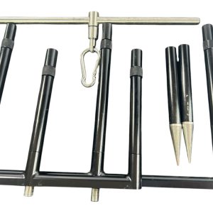 1x Korda Black Singlez 3 Rod Set with T Bar and Case - 5/6.5'' Uprights  - U111 - PRE LOVED - Image 4
