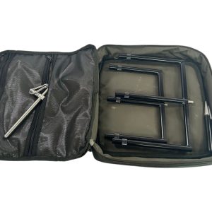 1x Korda Black Singlez 3 Rod Set with T Bar and Case - 5/6.5'' Uprights  - U111 - PRE LOVED - Image 5