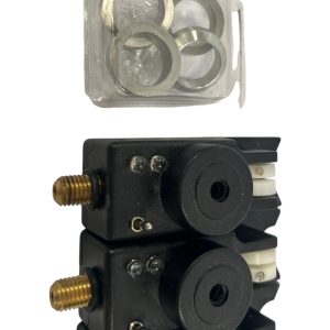 Alternative view of 4x Steve Neville MK2 Alarms Blue with Receiver and 4x Speaker Coners - 1x SMALL FRONT CRACK 1x CRACKED BOTTOM - I5 - PRE LOVED