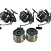 3x Shimano Technium XT 10000 with 2x Spare Spools - G7 - PRE LOVED