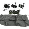 3x Shimano Aero Technium MGS 12000 XTB with 6000 Spare Spools (JUST SERVICED) - H15 - PRE LOVED