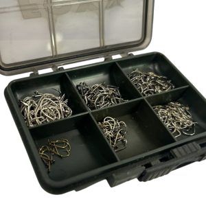 Alternative view of 1x Fox 6 Compartment Box - ASSORTMENT OF SMALLER HOOKS  - D13 - PRE LOVED