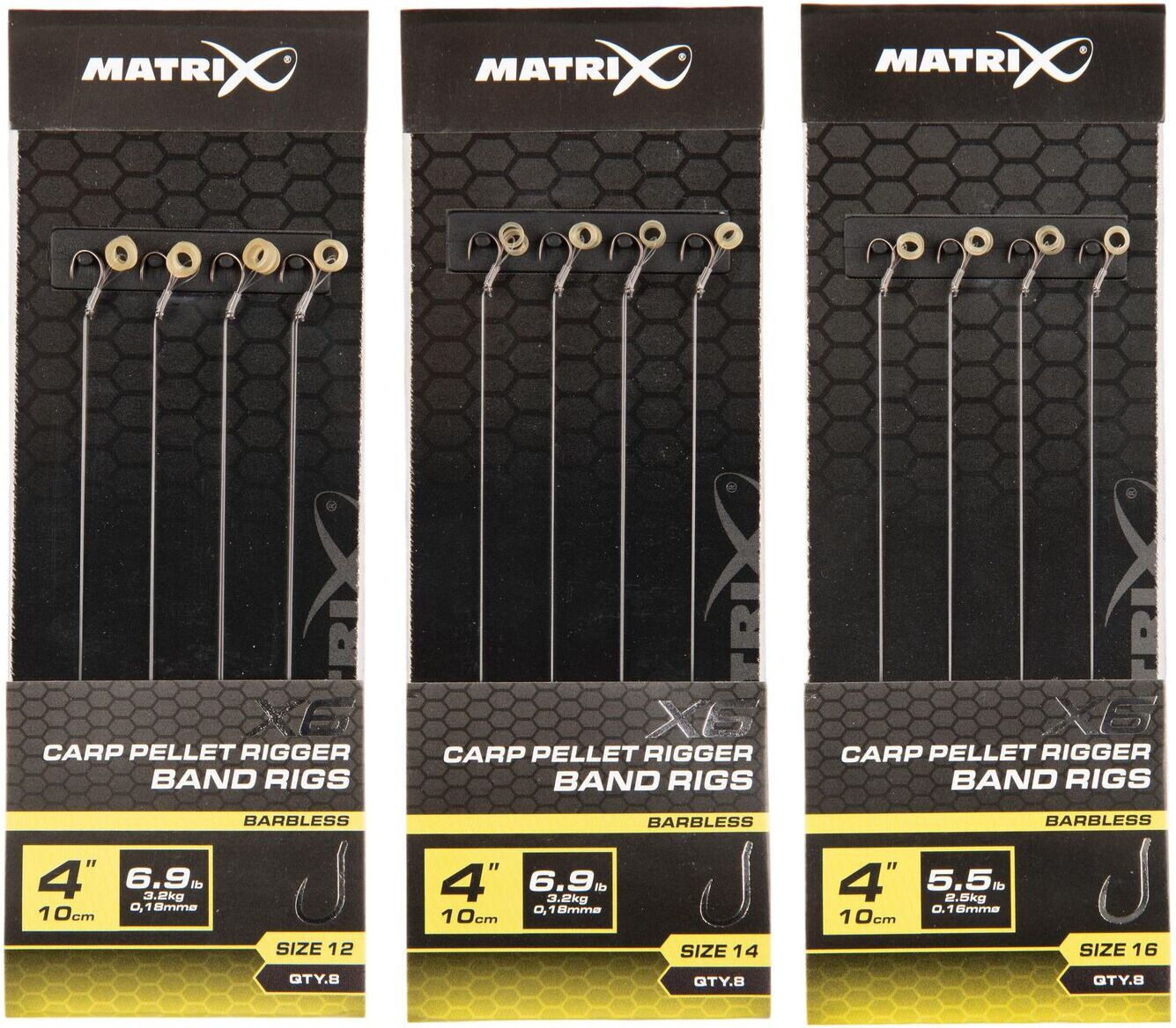 Matrix X6 Carp Pellet Rigger Band Rigs