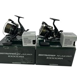 2x Shimano Baitrunner X Aero 10000RA with Spare Spools in Boxes - PRE LOVED