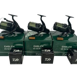 3x Daiwa 19  Emblem 45 SCW QD with Spare Spools in Boxes - PRE LOVED