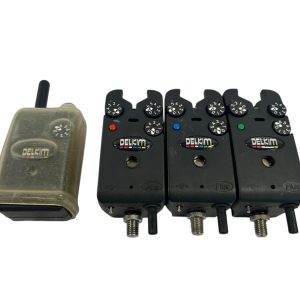 3x Delkim Txi Plus Alarms with Receiver - G/B/R - J22 - PRE LOVED