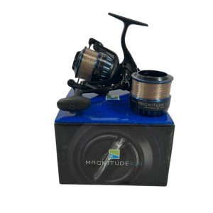 1x Preston Magnitude 420 Feeder Reel with Spare Spools in Box  - H12 - PRE LOVED