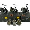 3x Daiwa Tournament ISO 5500QD with Spare Spools in Boxes - PRE LOVED