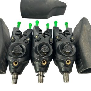 3x Nash R3 Alarms with Receiver in Case - Green Snag Ears - H20 - PRE LOVED - Image 4