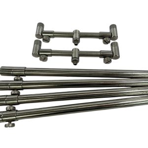 2x Stainless 2 Rod Adjustable Buzzbars 6.5'' and 4 Sticks 12'' - I23 - PRE LOVED
