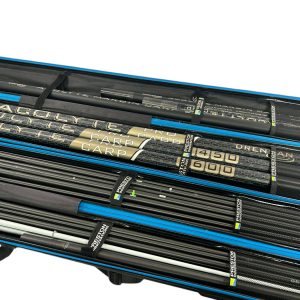 1x Drennan Acolyte Pro Carp 16 Mtr pole package - Includes 10 x Power Top Kits, Cupping Kit, spare sections 3,4 and 5 In Preston Hardcase And Kit Safe - GRE47 - PRE LOVED