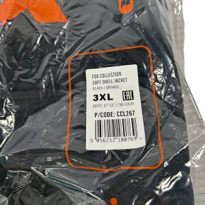 1x Fox Collection Soft Shell Jacket Black/Orange - 3XL - S153 - PRE LOVED - Image 5