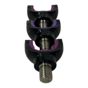 3x Jag Small Black Lockdowns with Purple Inserts - J15 - PRE LOVED - Image 2