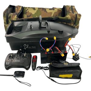 1x Lake Reaper Bait Boat with 4 Batteries, Bluetooth Extender - YEL135 - PRE LOVED
