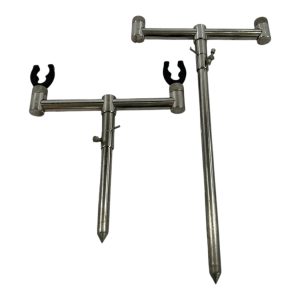 2x Unbranded Stainless 2 Rod Buzzbars 7''With Butt Rests and Sticks 6/12'' - E17 - PRE LOVED