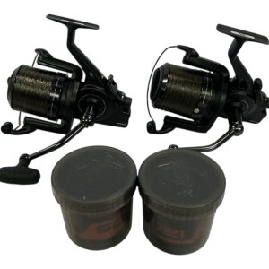 2x Fox EOS 12000 FS with Spare Spools - H6 - PRE LOVED