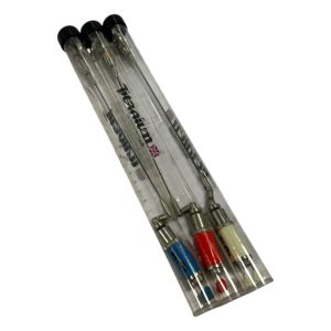 3x Solar Long Titanium Arms with Bobbins - Red Blue White - D5 - PRE LOVED
