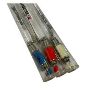 3x Solar Long Titanium Arms with Bobbins - Red Blue White - D5 - PRE LOVED - Image 4