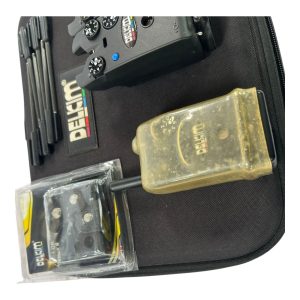Alternative view of 3x Delkim Txi Plus with Receiver Snags and D Loks - R/W/B In Presentation Case  - I150 - PRE LOVED
