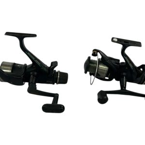 2x Shimano Aero 5000RE Baitrunners - ONE DOUBLE ONE SINGLE HANDLE - F3 - PRE LOVED
