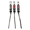 3x Solar Bobbins Union Jack Bobbins with Hockey Sticks and Chains - A17 - PRE LOVED