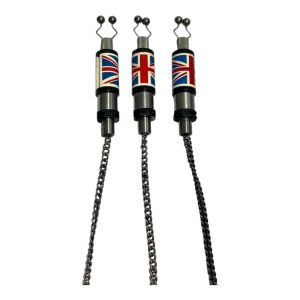 3x Solar Bobbins Union Jack Bobbins with Hockey Sticks and Chains - A17 - PRE LOVED