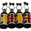 4x Solar Bobbins Union Jack Bobbins Heads with Ball Clips - D8 - PRE LOVED