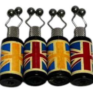 Alternative view of 4x Solar Bobbins Union Jack Bobbins Heads with Ball Clips - D8 - PRE LOVED