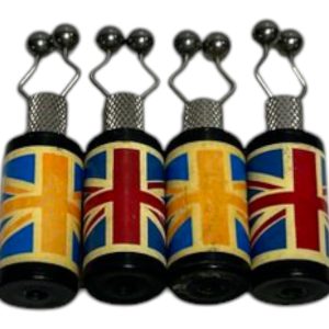 4x Solar Bobbins Union Jack Bobbins Heads with Ball Clips - D8 - PRE LOVED - Image 3