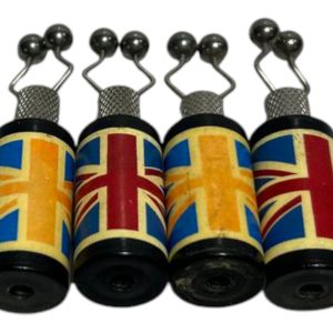 4x Solar Bobbins Union Jack Bobbins Heads with Ball Clips - D8 - PRE LOVED - Image 4