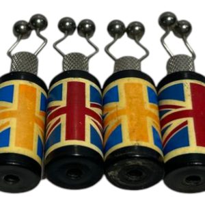 4x Solar Bobbins Union Jack Bobbins Heads with Ball Clips - D8 - PRE LOVED - Image 5