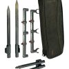 2x Taska 3 Rod Buzz Bars With Sticks In Buzz Bar Pouch - S141 - PRE LOVED