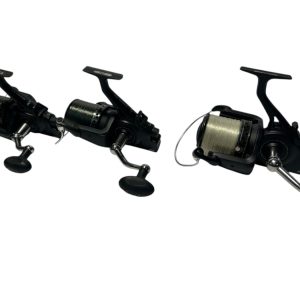 Alternative view of 3x Fox FS 12000E with Spare Spools  In Case - S155 - PRE LOVED